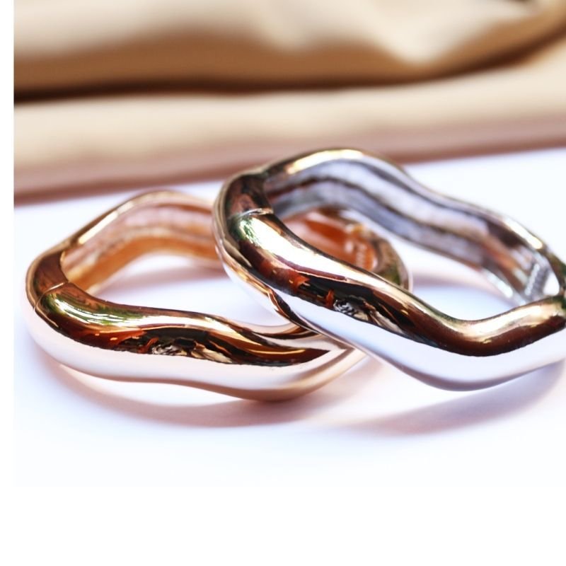 Bracelete Ondulado Ouro