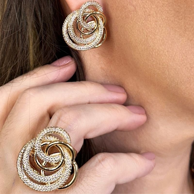 Conjunto Entrelaçado e Cravação de Zircônias